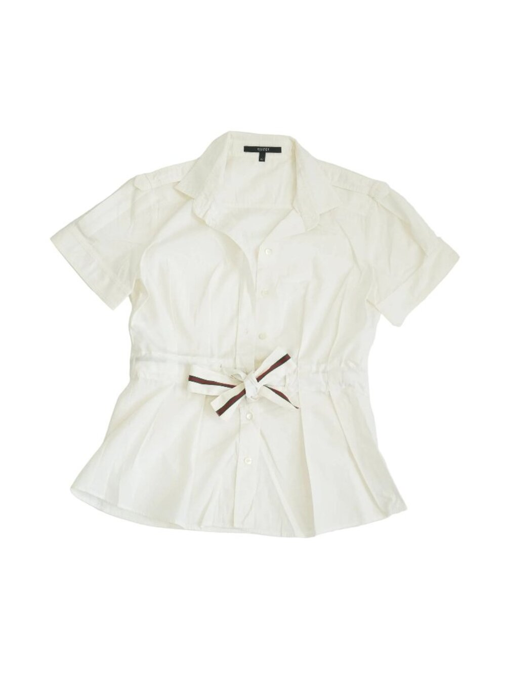 Gucci White Top Size 42 Sherry Line Belt